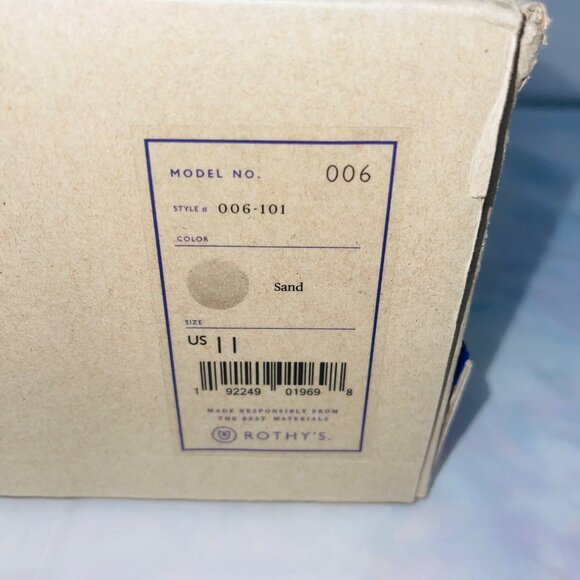 Rothy’s The Original Slip-On Canvas Shoe Size 11 in Sand - Picture 11 of 11